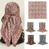 Women's Streetwear Leopard Satin Printing Silk Scarves main image 1