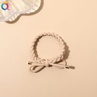Fashion Knot Bow Knot Twist Rubber Band Metal Layered Hair Tie 1 Piece sku image 8