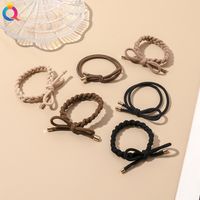Fashion Knot Bow Knot Twist Rubber Band Metal Layered Hair Tie 1 Piece main image 3