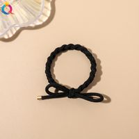 Fashion Knot Bow Knot Twist Rubber Band Metal Layered Hair Tie 1 Piece sku image 9