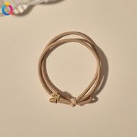 Fashion Knot Bow Knot Twist Rubber Band Metal Layered Hair Tie 1 Piece sku image 4