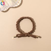 Fashion Knot Bow Knot Twist Rubber Band Metal Layered Hair Tie 1 Piece sku image 7