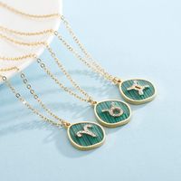 1 Piece Fashion Constellation Titanium Steel Plating Inlay Malachite Turquoise Pendant Necklace main image 10
