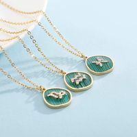 1 Piece Fashion Constellation Titanium Steel Plating Inlay Malachite Turquoise Pendant Necklace main image 3
