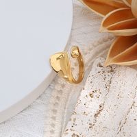 Wholesale Jewelry Simple Geometric Dent Titanium Steel Ring Nihaojewelry main image 2