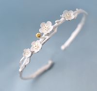 Fashion Flower Metal Silver Plated Women's Rings Earrings Necklace sku image 4