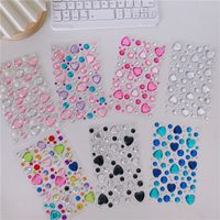 Large Love Diamond Stickers Ins3d Korean Diamond Decorative Journal Face Stickers Children Girl Bright Crystal main image 5