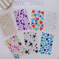 Large Love Diamond Stickers Ins3d Korean Diamond Decorative Journal Face Stickers Children Girl Bright Crystal main image 2