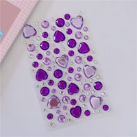 Large Love Diamond Stickers Ins3d Korean Diamond Decorative Journal Face Stickers Children Girl Bright Crystal sku image 2