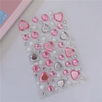 Large Love Diamond Stickers Ins3d Korean Diamond Decorative Journal Face Stickers Children Girl Bright Crystal sku image 8