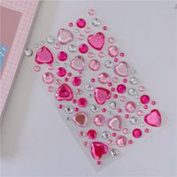 Large Love Diamond Stickers Ins3d Korean Diamond Decorative Journal Face Stickers Children Girl Bright Crystal sku image 9