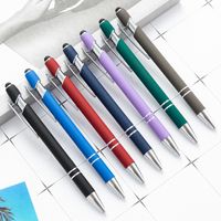 Metal Pressing Pen Aluminum Rod Pen Meiji Pen Capacitor Touch Ball Pen Handwriting Touchscreen Stylus Printing Logo Gift Pen main image 1
