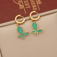 Fashion Butterfly Stainless Steel Plating Bracelets Earrings Necklace sku image 1