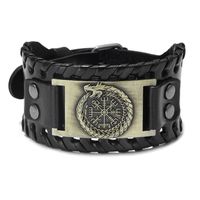 1 Pieza Hip Hop Estilo Vintage Tótem Continuar Aleación Cuero Hombres Brazalete main image 5