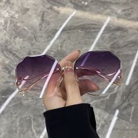 Fashion Pc Polygon Frameless Women's Sunglasses sku image 3