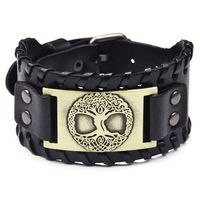 1 Pieza Estilo Vintage Tótem Cuero Sintético Aleación Cuero Hombres Brazalete sku image 4