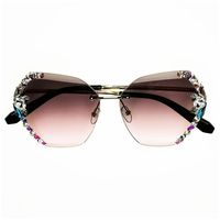 Fashion Gradient Color Resin Square Frameless Women's Sunglasses main image 5