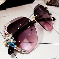 Fashion Gradient Color Resin Square Frameless Women's Sunglasses main image 1