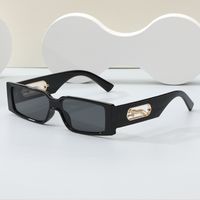 Retro Solid Color Leopard Pc Square Full Frame Men's Sunglasses main image 5