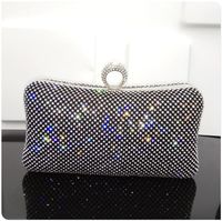 Yellow Black Silver Polyester Metal Stripe Oval Evening Bags sku image 2