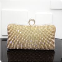 Yellow Black Silver Polyester Metal Stripe Oval Evening Bags main image 4