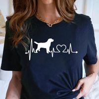 Women's T-shirt Short Sleeve T-shirts Printing Casual Dog main image 2