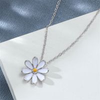 1 Piece Fashion Daisy Alloy Enamel Women's Pendant Necklace main image 4