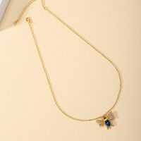 1 Piece Fashion Bee Alloy Plating Inlay Artificial Diamond Women's Pendant Necklace main image 1