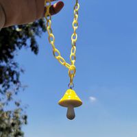 1 Piece Simple Style Mushroom Plastic Resin Patchwork Women's Necklace sku image 6