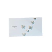 1 Set Simple Style Butterfly Alloy Inlay Zircon Women's Ear Studs main image 4
