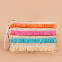 Women's Medium All Seasons Straw Classic Style Envelope Bag sku image 1