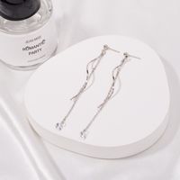 Simple Style Bow Knot Alloy Asymmetrical Tassel Plating Women's Earrings sku image 2