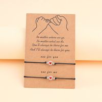 1 Paire Mode Forme De Cœur Résine Corde Lumineux Tricot Coupler Bracelets main image 5