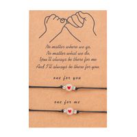 1 Paire Mode Forme De Cœur Résine Corde Lumineux Tricot Coupler Bracelets sku image 1