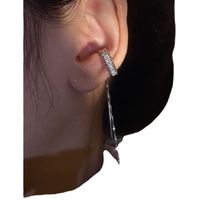 1 Pièce Mode Géométrique Alliage Incruster Zircon Femmes Boucles D'oreilles main image 5