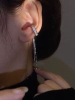 1 Pièce Mode Géométrique Alliage Incruster Zircon Femmes Boucles D'oreilles main image 4