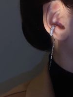 1 Pièce Mode Géométrique Alliage Incruster Zircon Femmes Boucles D'oreilles main image 2