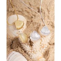 1 Piece Fashion Shell Sterling Silver Plating Pendant Necklace main image 1