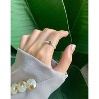 1 Piece Fashion Heart Shape Freshwater Pearl Sterling Silver Beaded Plating Rings main image 2