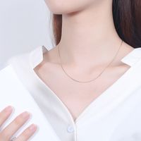 1 Piece Simple Style Solid Color Sterling Silver Plating Necklace main image 5