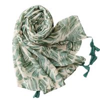 Women's Vacation Leaf Voile Silk Scarves main image 5