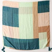 Women's Fashion Color Block Polyester Silk Scarves main image 4