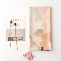 Women's Vacation Color Block Voile Silk Scarves main image 5
