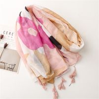 Women's Vacation Color Block Voile Silk Scarves main image 3