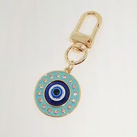 Fashion Colorful Oil Eyelash Eye Keychain Drill Patch Pendant Accessories sku image 8