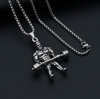 Hip-hop Cross Star Snake Stainless Steel Alloy Plating Pendant Necklace main image 3