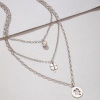 1 Piece Fashion Four Leaf Clover Alloy Women's Layered Necklaces main image 4