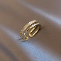 Vintage Style Oval Flower Copper Enamel Inlay Zircon Rings sku image 31
