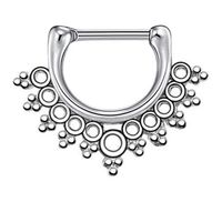 1 Piece Fashion Crown Skull Stainless Steel Plating Inlay Artificial Gemstones Nose Ring sku image 2
