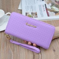 Women's Solid Color Pu Leather Zipper Wallets sku image 1